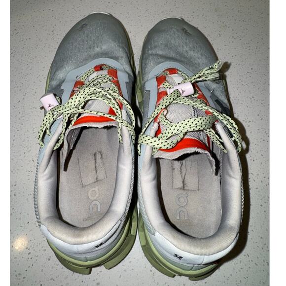 Women's On Cloudmonster Comfort running Shoes Size 9 White/Green - Picture 7 of 8